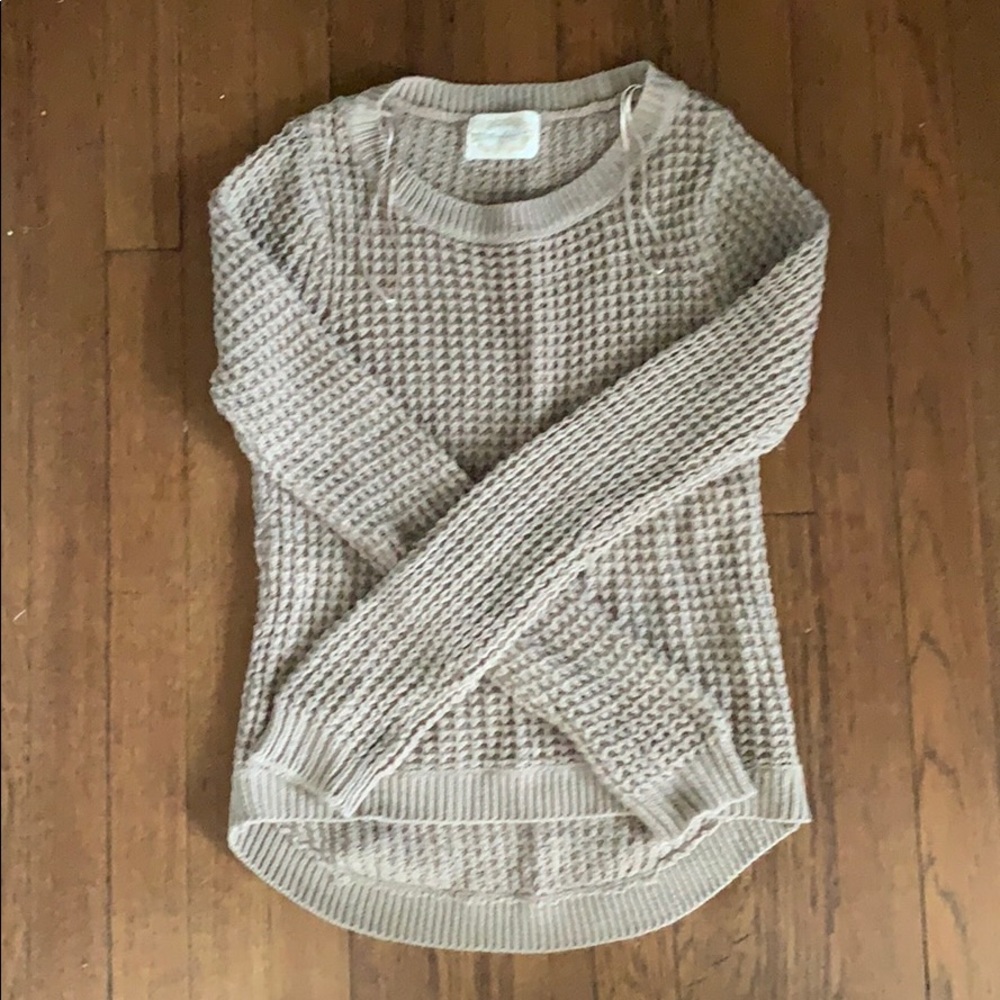 Knitted scoop neck sweater